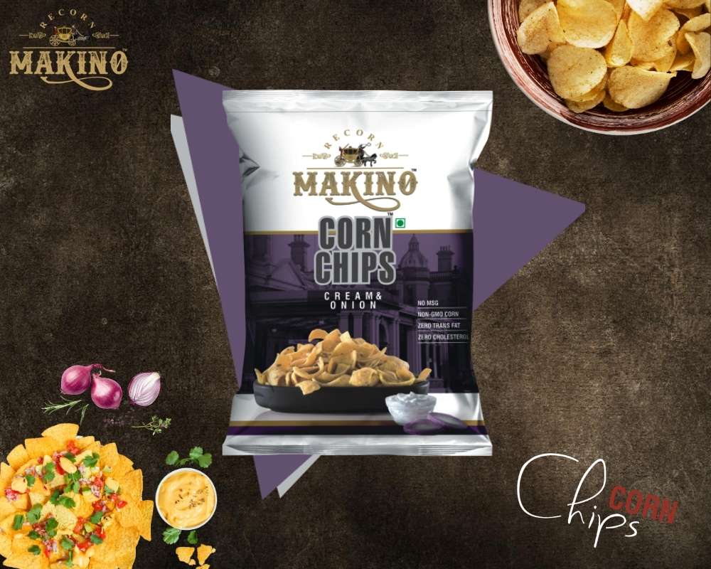 Makino Corn Chips ( Cream & Onion – 60 Grams)