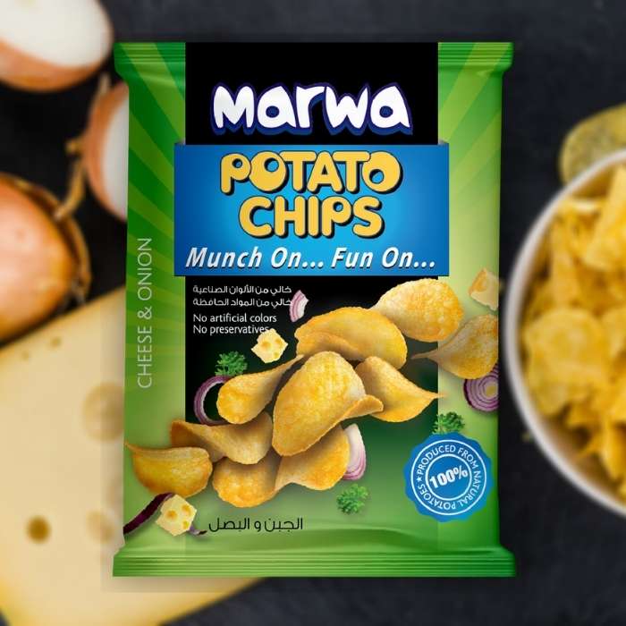Marwa Potato Chips - Cheese & Onion